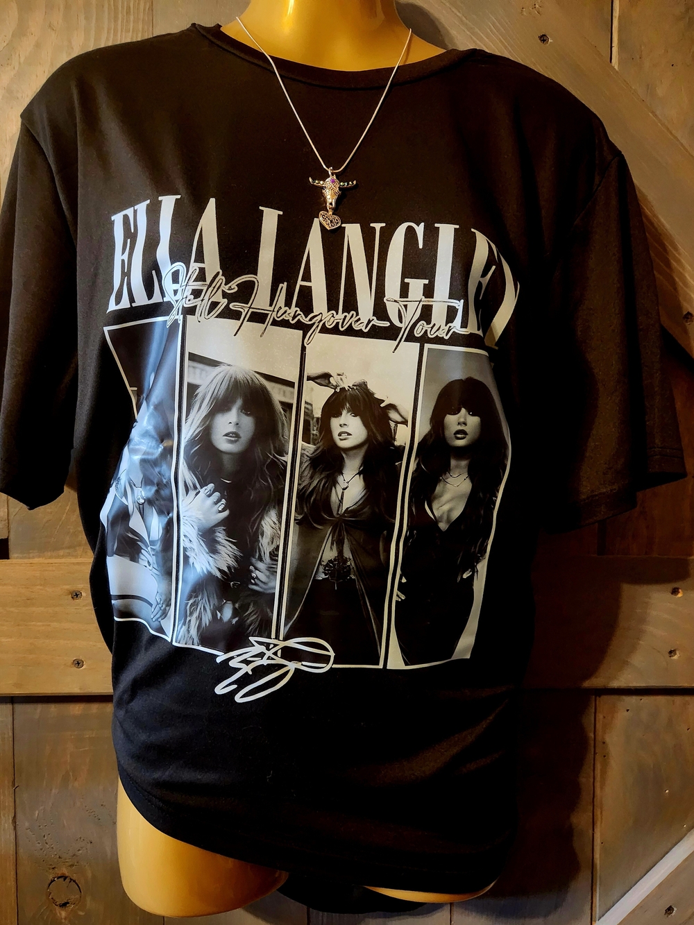 Black Graphic Band Tee